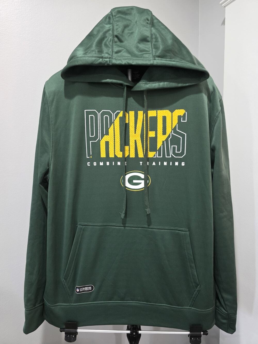 Green Bay Packers NFL Combine Training Hoodie Men’s Large Green Pullover
